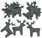 Filz Figuren Set - Elch/Rentier - grau meliert - Streudeko, Weihnachten - Farbauswahl