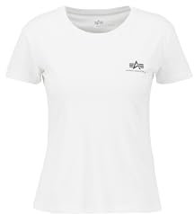 Alpha Industries Damen Basic T Small Logo, White, XS