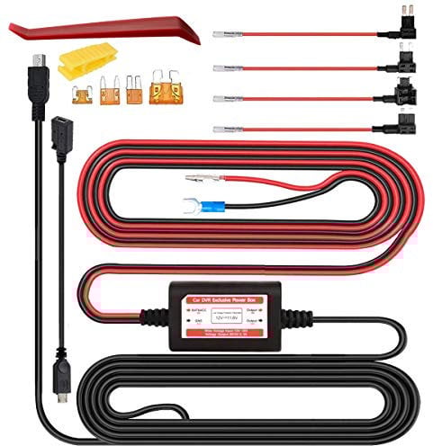 Gebildet Dash Cam Hardwire Kit Mini Micro USB 12V-24V bis 5V, Niederspannungsschutz ACN/ACS/ACU/ACZ Micro 2Fügen Sie einen Sicherungshalter für die Schaltung Hinzu