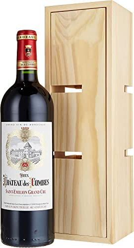 La Grande Vinothèque - Vieux Château des Combes Wein Geschenk - Holzkiste verwandelbar zu einem Weinregal, Rotwein aus Frankreich, 1 Flasche + Holzkiste (1 x 0.75 l)