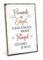 TypeStoff Holzschild mit Spruch – FREUNDE ENGEL FLÜGEL – im Vintage-Look mit Zitat als Geschenk und Dekoration - HS-00606