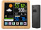 VBESTLIFE Estación meteorológica inalámbrica, TS-3310 Color LCD Pantalla táctil Completa termómetro Interior Exterior higrómetro estación meteorológica con Reloj Despertador (Madera)