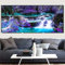Nicole Knupfer DIY 5D Diamant Gemälde Kit, 5D Diamond Painting Full Diamond Purple Waterfall Diamant Malerei Kristall Stickerei Wanddekoration (100X40cm)