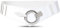 Damen Breiter Elastischer Taillengürtel, Mode Vintage Hüftgürtel mit Silberner Ring-Schließe, Weiß, S