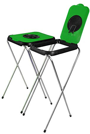 BigDean 2X Müllsackständer SwingFix GRÜN 120L Blauer Gelber Sack Einer Mülleimer Müllbeutelständer Müllsackhalter 120L