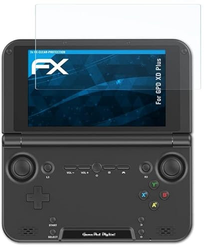 atFoliX Schutzfolie kompatibel mit GPD XD Plus Folie, ultraklare FX Displayschutzfolie (3X)