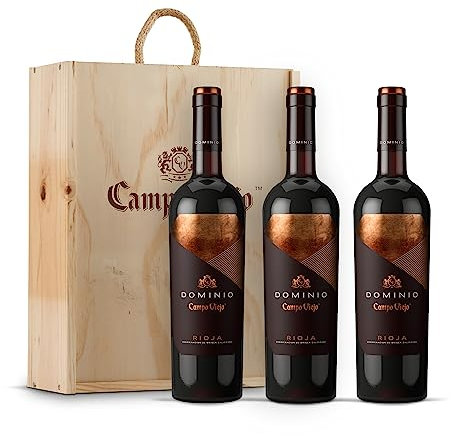 Dominio de Campo Viejo Caja de madera Premium 3 botellas D.O.Ca Rioja Vino - 750 ml