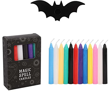 Spell Candle Halter Fledermaus - Wunschkerzen, Hexe, Black Magic, Witchcraft (Mixed)