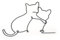 Chihutown Katze Wanddeko, Metall Katzendraht Wanddekoration, Minimalistische Metall Katze Wandkunst, Moderner Stil Eisen Katze Draht Wandschilder, Dekoren Zubehör Wanddekoration (Kuscheln)