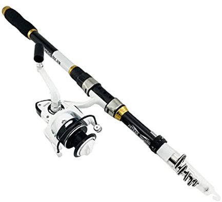 Canne à pêche Kit de pêche ensemencée Canne de pêche télescopique Bobine Rouler Rouler Rouler Jet de Carpe Canne de pêche Rouges kit de pêche pêche équipement d'été Canne a Peche au Coup (Color : Ros
