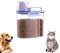 Conteneur Hermétique pour Nourriture pour Animaux,Conteneur à Croquettes avec Verre Doseur, Conteneur Croquettes Chat,pour Aliments Animaux,Pâtes, Céréales, Riz,1.5 L(6.10x4.33x8.66inch)