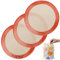 Reusable Silicone Baking Mats - 6 Inch Round, Non-Stick for Cakes/Tortillas/Pies/Pizzas, 3PCs (Round 5.5 Orange)