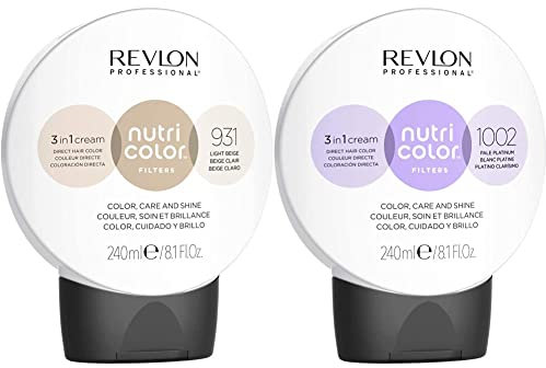 Nutri Color FILTERS – TONING FILTERS 931 Helles Beige, 240 ml, pflegende Farbmaske mit INSTA-PIC-TECHNOLOGY™ & Nutri Color Filters 1002, 240ml Kugel