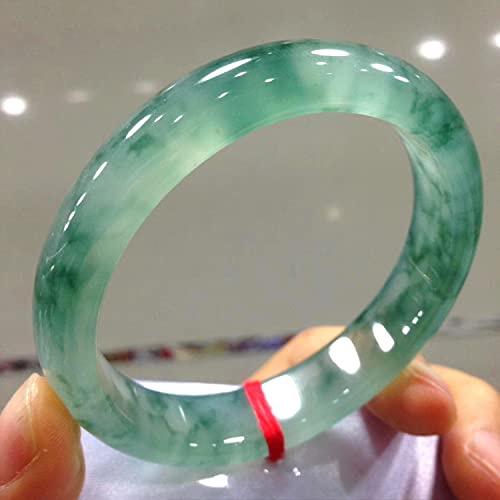 UIBAO Jade Armband für Frauen,Damen Klassischer Grüner Jade Armreif Natürlicher Jadeit Jade Armreif,Feine Damen Jade Armbänder Schmuck Geschenk,59mm
