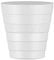Zuvo Plastic Paper Bin 5L - Shatter-Proof Waste Basket for Office Desk & Bedroom Bin - Ideal Paper Bin with Wave Design - White