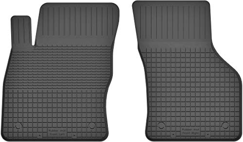 Gummimatten Vorne Gummi Fußmatten Satz für VW Volkswagen Polo VI/T-ROC/Seat Ibiza V/Arona/Ateca - 2-teilig - Hoher Rand 15 mm