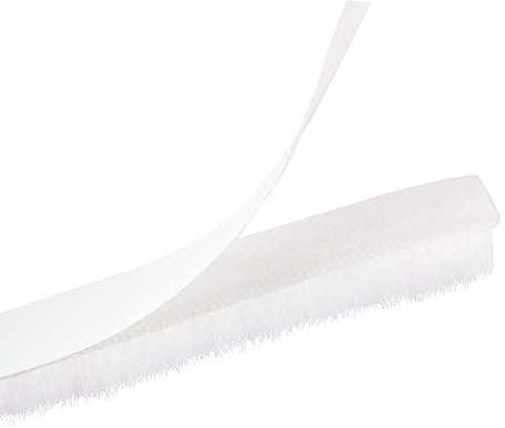 sourcing map Weather Stripping Brush, 10ft L x 0.3 W x 0.3 H Self-Adhesive Seal Weatherstrip Sweep Brush White for Door Window