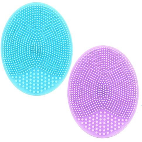 2 Pezzi Spazzola Pulizia Viso Silicone Esfoliante per Viso Silicone con Pennello per labbra in Silicone Morbida Spazzola Manuale Silicone Spazzola Esfoliante