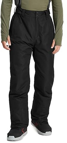 TOG24 Falcon Mens Waterproof Salopettes. Mens Insulated Salopettes With Fully Adjustable & Detachable Elasticated Braces. Black