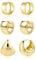 ALEXCRAFT Gold Hoop Earrings for Women, 14K Goldplated Small Chunky Hoop Earrings Set, 3 Pai rs 925 Sterling Silver Gold Cartilage Huggie Hoop Earrings Small Wide Flat Chunky Hoop Earrings for Women