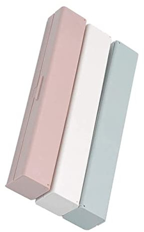 KICHOUSE 3pièces Distributeur De Film Alimentaire avec Découpeur Acier Inoxydable Boîtes De Rangement Couleurs Rose Bleu