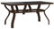 Gartentisch Braun und Schwarz 140x70x70 cm Stahl und Glas,318772