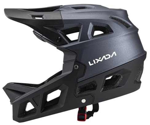 Taruor Full Face Mountain Bike Helmet, Adult Racing Downhill MTB Helmet for Men/Women Adult Mountain Bike Helmet with Visor Over 31 Vents Head Circumferences of 59-61cm