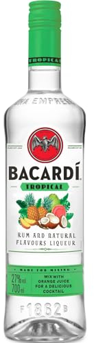 BACARDÍ Tropical, 27% Vol., 70 cl / 700 ml, weißer Rum mit dem Geschmack tropischer Früchte, reife Ananas, cremige Kokosnuss, süße Guave