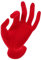 Zerodeko Handform-Ringhalter Kompakter Kettenständer Schmuckständer filigraner Armbandständer Mannequin-Hand aufbewahrung für schmuck schmuck-aufbewahrung Ring liefert ring zubehör Harz rot