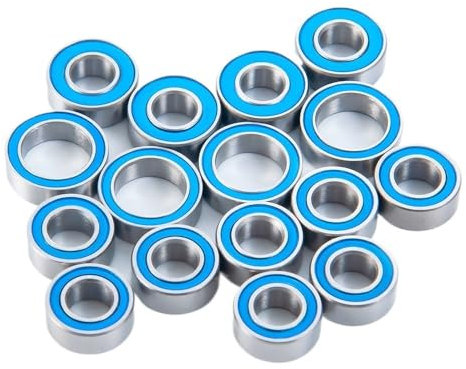GHJtRs 16-teiliges Gummi-Kugellager-Set, kompatibel mit TT02 TT-02 TT02D TT-02D 1/10 RC-Autozubehör