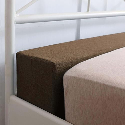 Langes Bett Fugenfüller nach Maß Matratzenverstärkung Kissen für Einzel-/Doppel-/Kingsize-Bett, Enge Lücke zwischen Kopfteil und Matratze oder Fußbrett, dunkler Kaffee (200 x 20 x 20 cm)