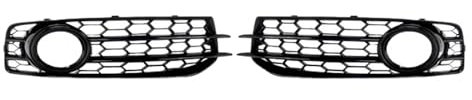 Compatible con と互換性があるアウディ A3 8P 2009-12 Rejilla de luz antiniebla con forma de panal Cubierta de luz antiniebla