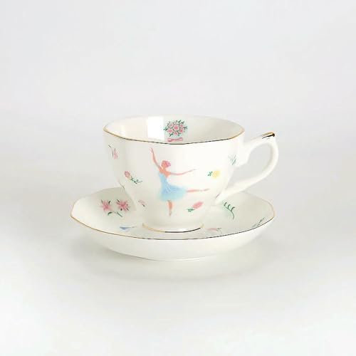 DHGLX Tazza da tè in Ceramica Inglese, teiera, portabicchieri, Set da caffè in Porcellana Dipinta a Mano, caffettiera, Servizio da tè pomeridiano in Porcellana