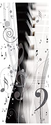 Arte Moderna 3D Adesivo di Porta Musica astratta PVC impermeabile autoadesivo buccia e bastone Murales porte stickers porta, adesivi per porte interne bagno della cucina L100 x A200cm
