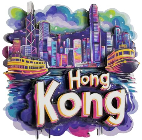Hong Kong China Travel Souvenir 3D Refrigerator Magnet Fridge Decoration Magnets