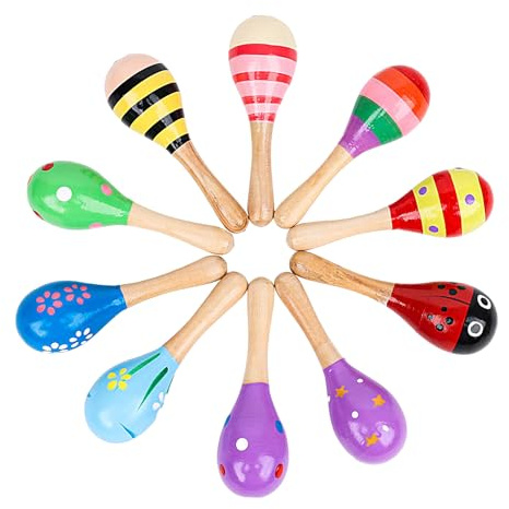 Maracas Shakers para niños | 10 piezas Musical Egg Shaker Set Children's Multifuncional Juguetes | Instrumentos de percusión de mano para y niñas | Ritmo de aprendizaje y coordinación