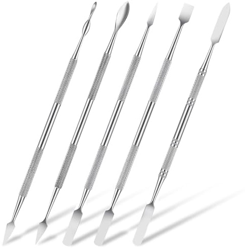 5 Pcs Double-Ended Stainless Steel Polymer Clay Sculpting Tool Set | For Wax Carving, Modelling, Embossing, Shaping And Miniature Crafts