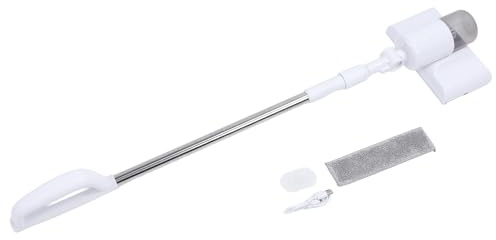 Nettoyeur de Fenêtres Rechargeable USB, Aspirateur Vitres sans Fil avec Tête Ajustable 180°, Manche Télescopique 133 cm - Multiusage Verre et Carrelage, Léger et Pratique pour