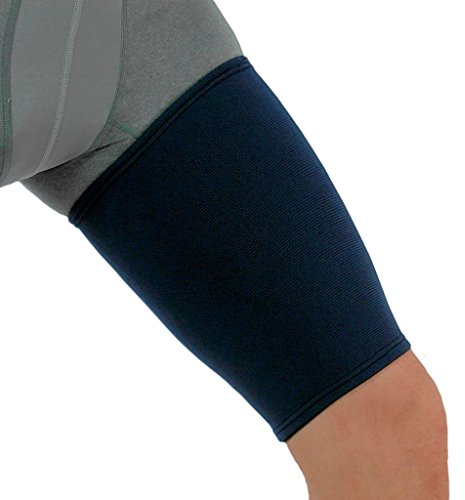 NeoPhysio Medical Grade Elastic Compression Thigh Support, Navy Tubular Sleeve - XXL = 62-68cm