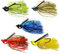 THKFISH 19g Esche da Jigging Skirt Jig in Silicone per Bass Esche Artificiali da Pesca per Bass, spigola, Trota, 5 Pezzi Colore Misto