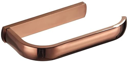 Klopapierhalter Toilettenrollenhalter Wandmontage Toilettenpapierhalter, Roségold Einsäule -Toilettenrollenhalter for Badezimmer, Schraubinstallation, Papierhandtuchspender Gewebehalter for