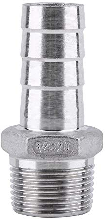 Edelstahl SS304 Außengewinde Rohrverschraubung Barb Schlauchanschluss 1/8 ~ 3/4 Für Chemische, Warmwasserbereitung, Mechanische Rohrleitungen(6 point=3/4 * 20mm)