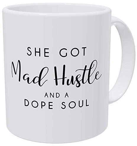 Tazze da caffè da donna, con scritta Mad Hustle, per compleanno, per mamma e boss Lady Mother Hustler, 311,8 ml, per donne e mamme