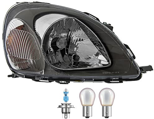 EISENFELS Bundle Set 70804068 Scheinwerfer rechts + Leuchtmittel H4 NIGHT BREAKER + PY21W Diadem Chrome kompatibel mit Yaris SCP1_ NLP1_ NCP1_
