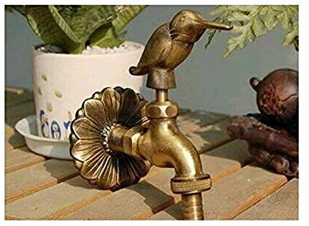 pengyongj Wasserhahn dekorativer Außenhahn Wandmontage Messing Tiergarten Wasserhahn Bronze Vogel Wasserhahn