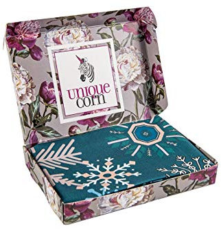 UNIQUE CORN Geschirrhandtücher Set – 2er Pack Geschirrtücher aus 100% Baumwolle, fusselfrei & saugfähig, 45x65 cm, modern & farbenfroh, ideal als Küchendekoration & Geschenkidee