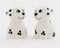 Pair of Spotty Dog Salt & Pepper Shakers - Cute Ceramic Tableware Cruet Set - White and Black - 6.5cm