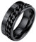 FaithHeart Viking Retro Rune Fingerring Schwarz Panzerkette Spinnerring Damen Herren drehbarer Meditationsring mit Geschenkebox für Jungen