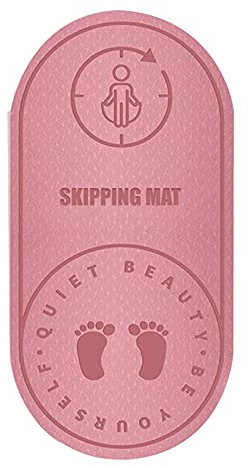 Syfinee Tapis de corde à sauter avec protection des genoux et absorption des chocs durable avec texture antidérapante pour entraînement à la maison en intérieur