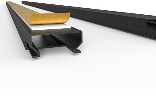 Canalina autoadesiva Pro con nastro adesivo in schiuma, alloggiamento per cavi, 50 m, 20 x 10 mm, 25 x 2 m, colore: nero